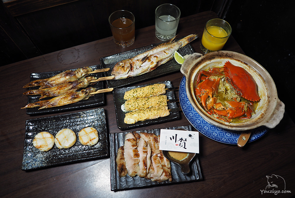 川賀 燒烤居酒屋 合江街日式風味串燒店 奶油螃蟹必點推薦